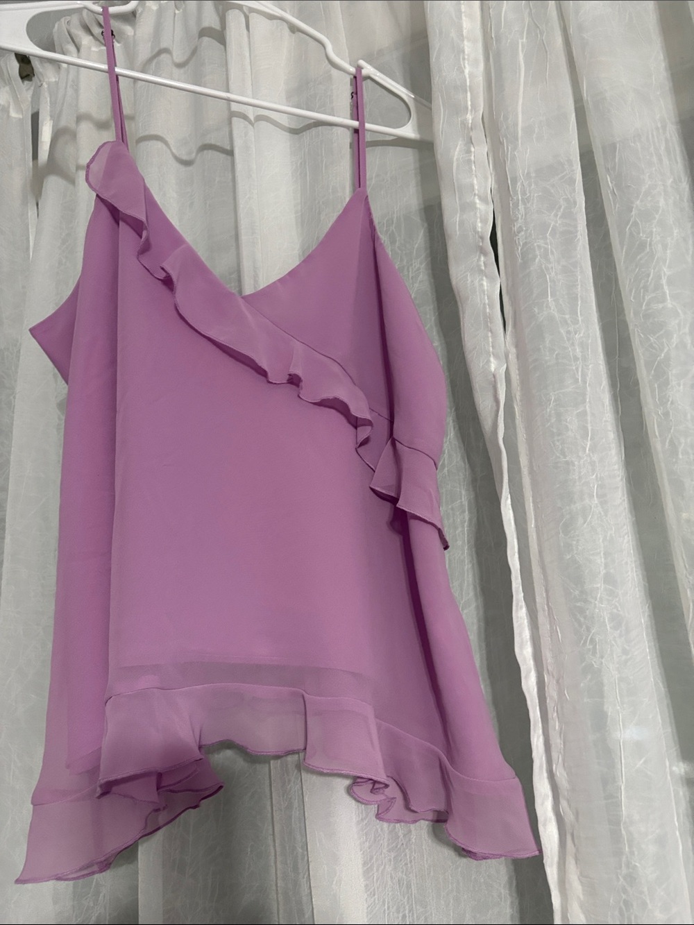 Abound Lavender Ruffle Asymmetrical Cami